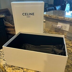 Celine White handbag or shoe Box with Black Interior